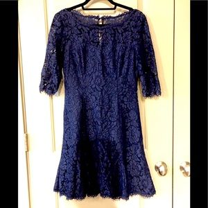 Eliza J Navy Lace Dress